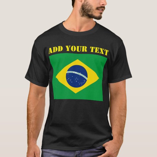ブラジル国旗のワールドカップ2022サッカー Tシャツ (正面)
