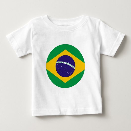 ブラジル国旗の丸ザズル美術館 ベビーTシャツ (正面)