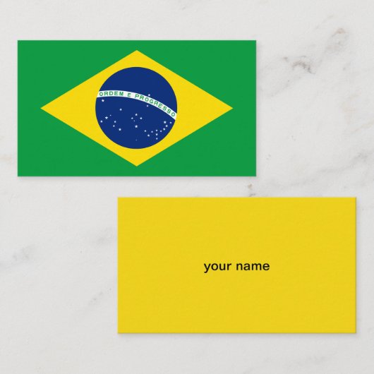 ブラジル国旗の名刺 名刺 (正面/裏面)