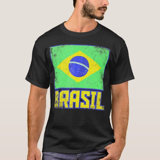 ブラジル国旗の国ブラジルプライド Tシャツ (正面)