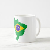ブラジル国旗の地図ブラジル コーヒーマグカップ (正面右)