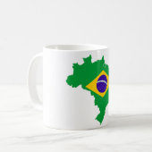 ブラジル国旗の地図ブラジル コーヒーマグカップ (正面左)