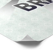 ブラジル国旗の地図2.0 ポスター (角)