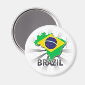 ブラジル国旗の地図2.0 マグネット (正面/裏面)