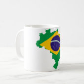 ブラジル国旗の地図 コーヒーマグカップ (正面左)