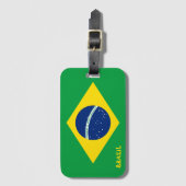 ブラジル国旗の愛国心 ラゲッジタグ (正面縦)