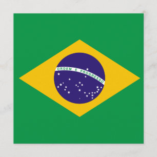 ブラジル国旗の招待状 招待状
