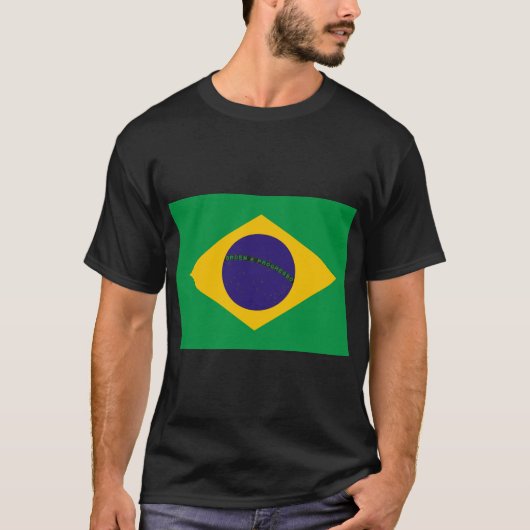 ブラジル国旗の汗シャツ Tシャツ (正面)