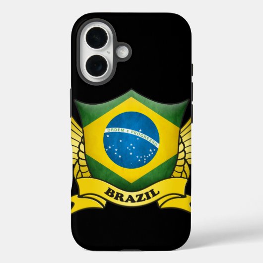 ブラジル国旗の紋章 Case-Mate iPhoneケース (裏面)