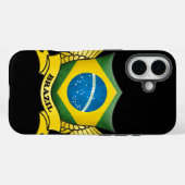 ブラジル国旗の紋章 Case-Mate iPhoneケース (裏面 (横))
