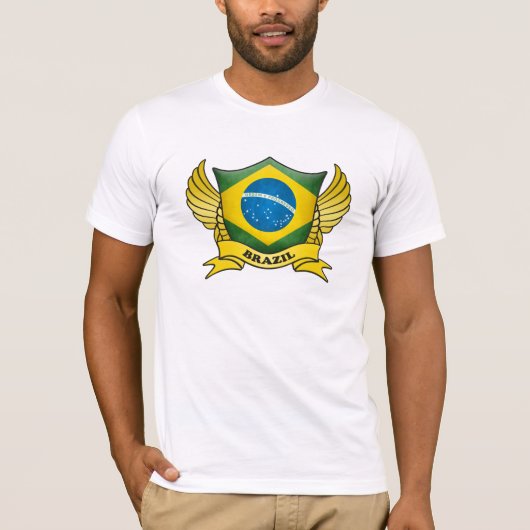 ブラジル国旗の紋章 Tシャツ (正面)