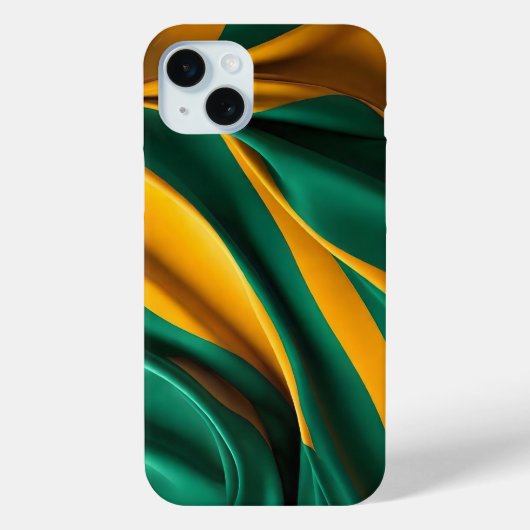 ブラジル国旗の絹の風合い Case-Mate iPhoneケース (裏面)