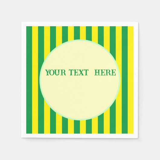 ブラジル国旗の色のカスタム文字 スタンダードカクテルナプキン (正面)