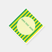 ブラジル国旗の色のカスタム文字 スタンダードカクテルナプキン (角)