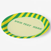 ブラジル国旗の色のカスタム文字 ペーパープレート (アングル)