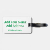 ブラジル国旗の荷物タグ – サッカー旅行ギフト ラゲッジタグ (裏面横)