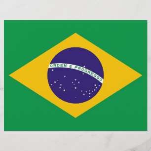ブラジル国旗を持つレターヘッド