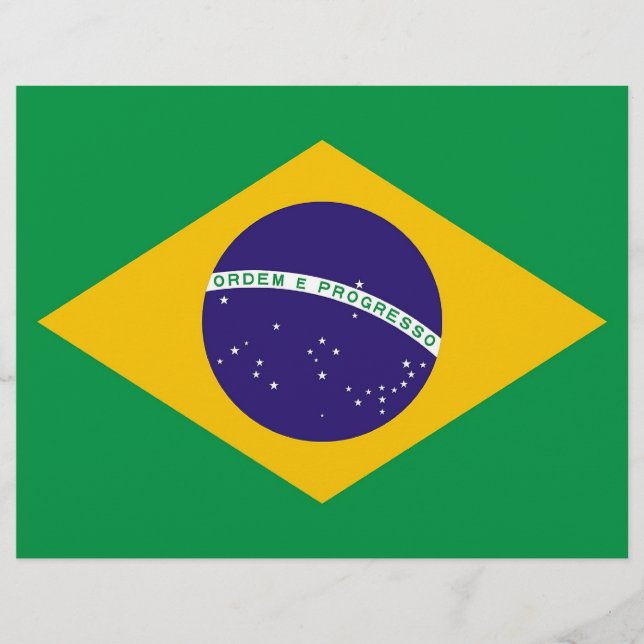 ブラジル国旗を持つレターヘッド (正面)