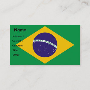 ブラジル国旗を持つ名刺 名刺