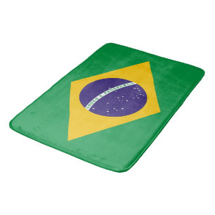 ブラジル国旗を持つ大きなバスマット バスマット