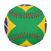 ブラジル国旗を持つ愛国野球 野球ボール (正面)