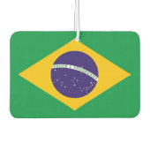 ブラジル国旗を持つ車の新入生 カーエアーフレッシュナー (正面)