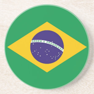 ブラジル国旗を掲げたコースター コースター