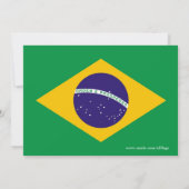 ブラジル国旗を掲げたベビーシャワー招待状 招待状 (裏面)