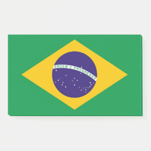 ブラジル国旗を掲げたメモ ポストイット