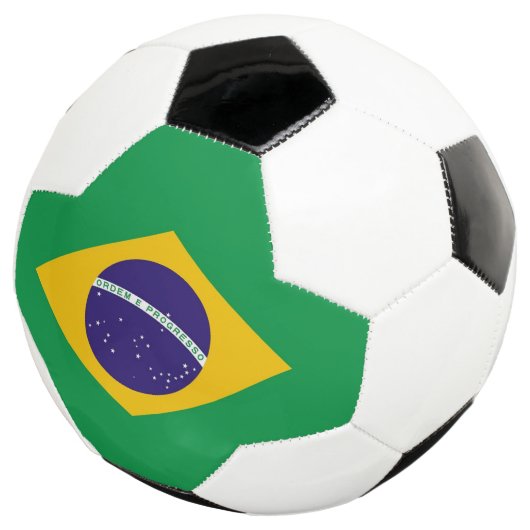 ブラジル国旗を掲げた愛国的なサッカーボール サッカーボール (3/4)