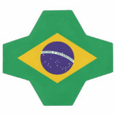 ブラジル国旗を掲げた愛国的なサッカーボール サッカーボール (フラット)