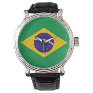 ブラジル国旗を掲げた愛国的な特別時計 腕時計