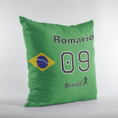 ブラジル国旗カスタマイズ サッカー ファン インテリア クッション