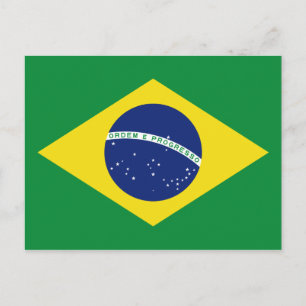 ブラジル国旗カスタムのはがき ポストカード