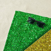 ブラジル国旗グリッターサマープールパーティー ビーチタオル (インサイチュ)