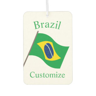 ブラジル国旗サンダーカーヴ カーエアーフレッシュナー