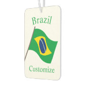ブラジル国旗サンダーカーヴ カーエアーフレッシュナー (左)