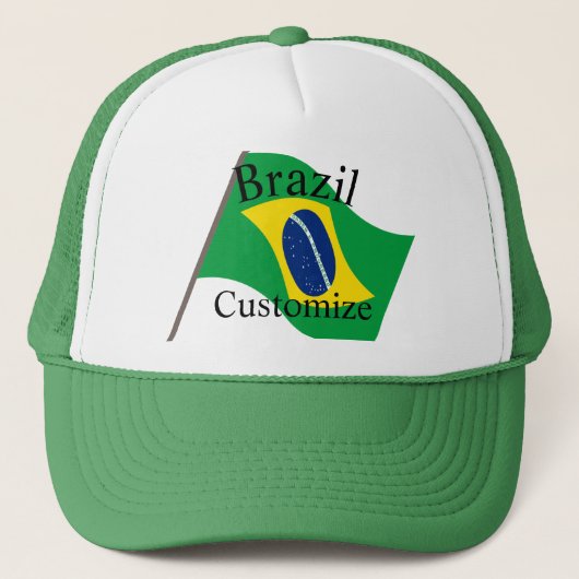 ブラジル国旗サンダーカーヴ キャップ (正面)