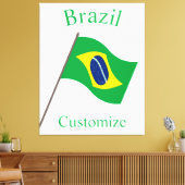 ブラジル国旗サンダーカーヴ キャンバスプリント (インサイチュ (リビング))