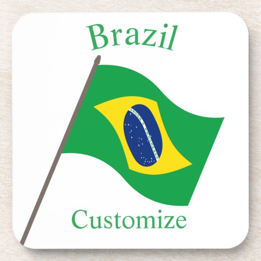 ブラジル国旗サンダーカーヴ コースター (正面)