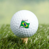 ブラジル国旗サンダーカーヴ ゴルフボール (インサイチュ 木)