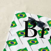 ブラジル国旗サンダーカーヴ ビーチタオル (インサイチュ)
