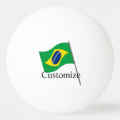 ブラジル国旗サンダーカーヴ 卓球ボール (裏面)