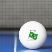 ブラジル国旗サンダーカーヴ 卓球ボール (ネット)