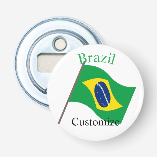 ブラジル国旗サンダーカーヴ 栓抜き (正面)