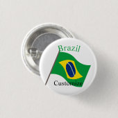 ブラジル国旗サンダーカーヴ 缶バッジ (正面&裏面)