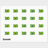 ブラジル国旗ステッカー ラウンドシール (シート)