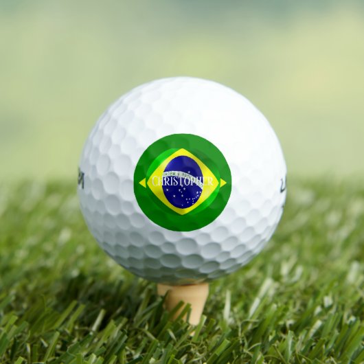 ブラジル国旗デザイン ゴルフボール (インサイチュ 木)