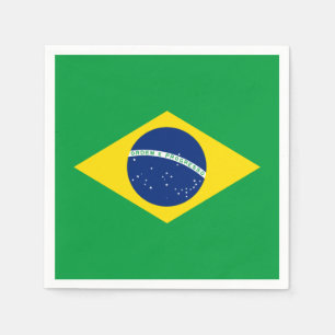 ブラジル国旗ナプキン スタンダードカクテルナプキン