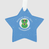 ブラジル国旗パーソナライズされた オーナメント (裏面)